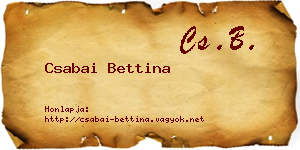 Csabai Bettina névjegykártya