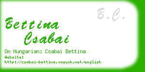 bettina csabai business card